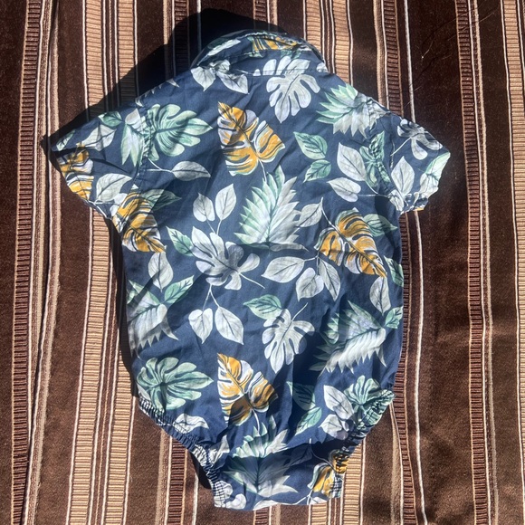 Floral Blue Kids Bodysuit - Picture 2 of 3